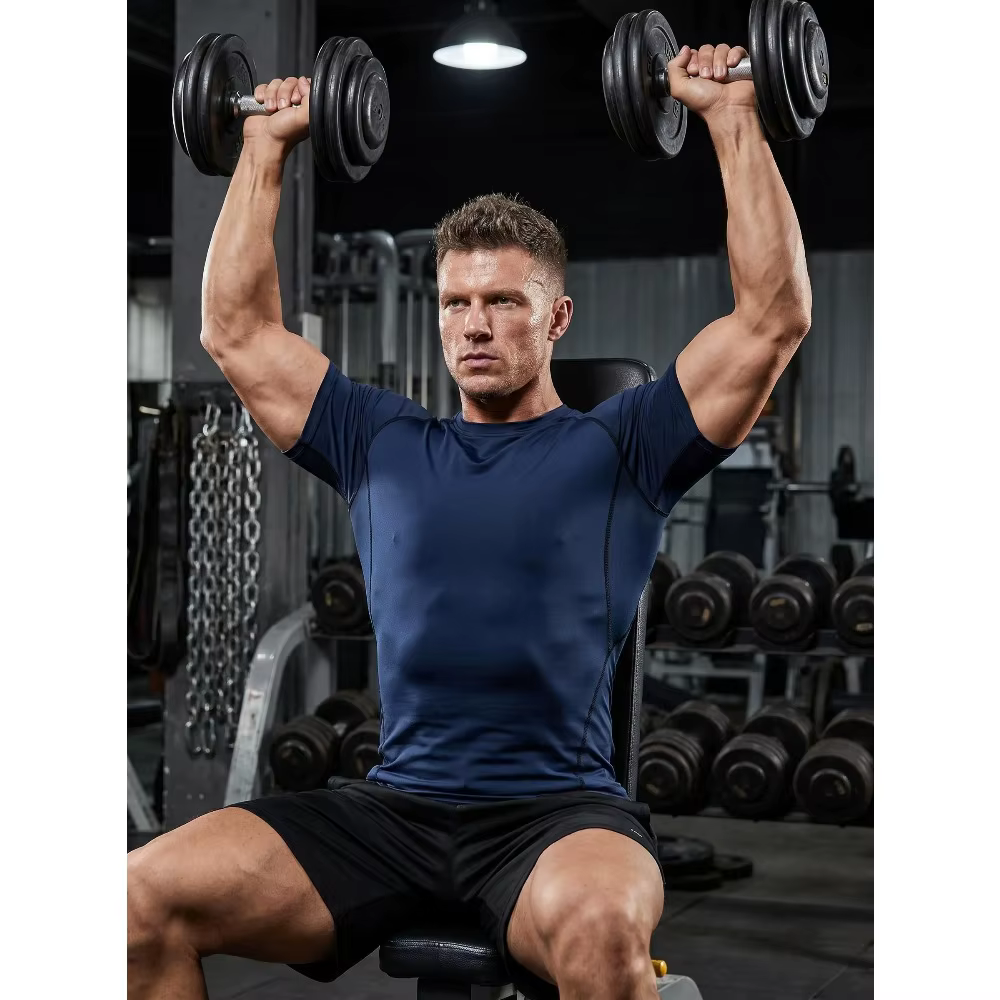 Nouveau T-shirt de sport ajusté pour homme