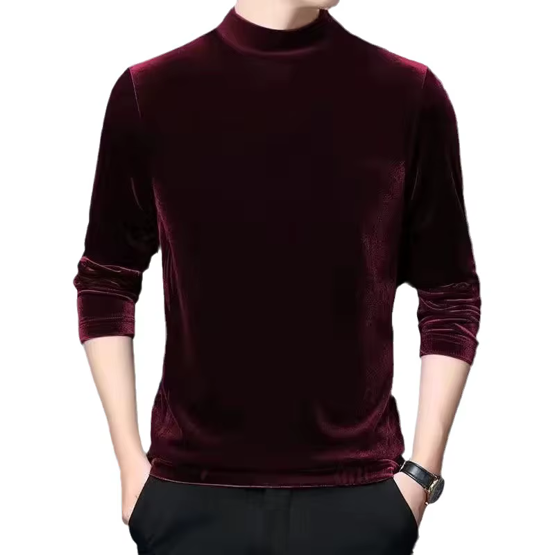T-shirt en velours doré pour hommes