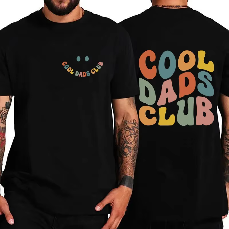 Cool papa Clun chemise pour hommes vêtements papas anniversaire T-shirts avant arrière impression
