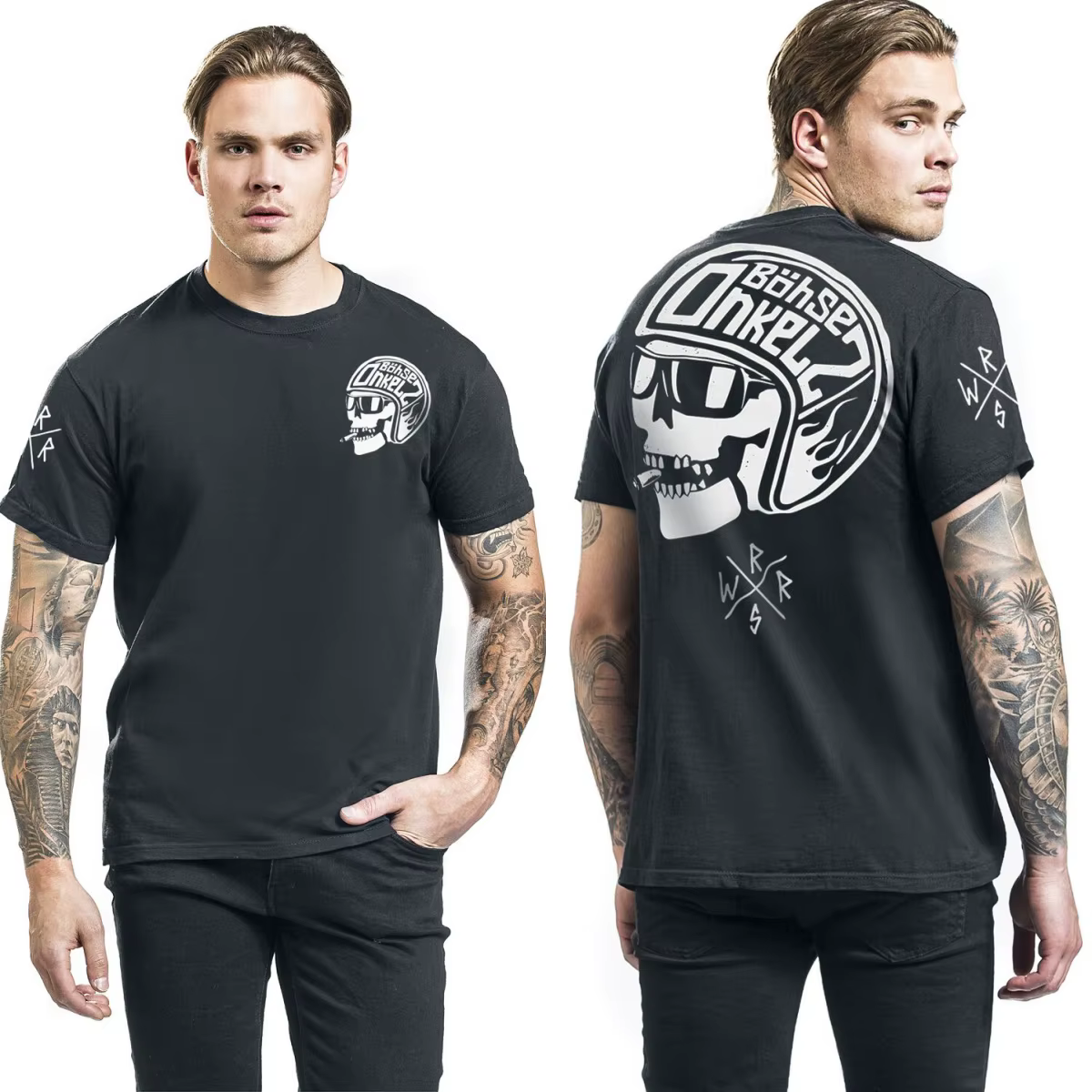 T-shirt en coton graphique Hot Böhse Onkelz unisexe