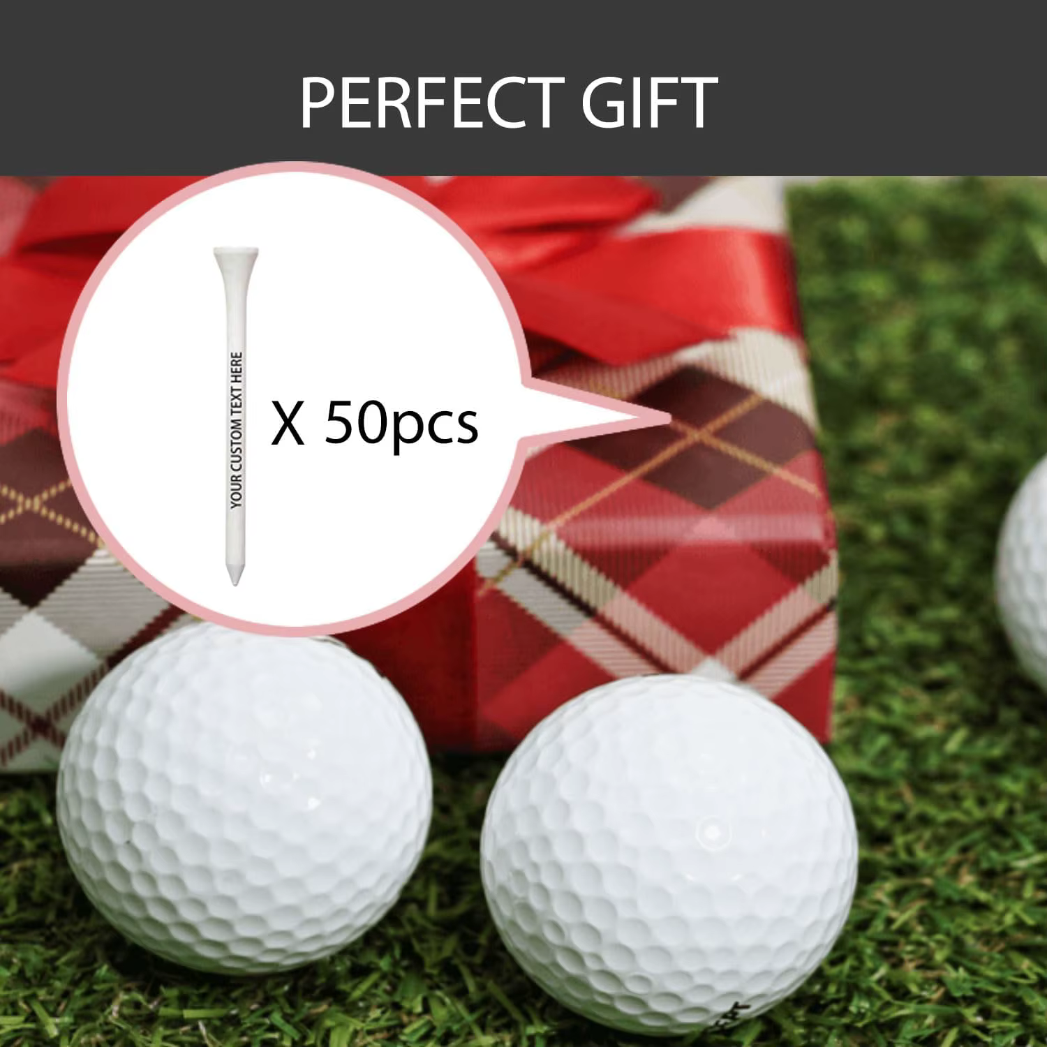 Tees de golf personnalisés avec votre jeu ou votre nom