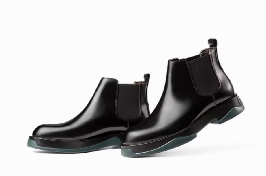 Bottes montantes pour hommes, bout rond, Style européen, mocassins de luxe confortables en cuir faits à la main, chaussures pour hommes