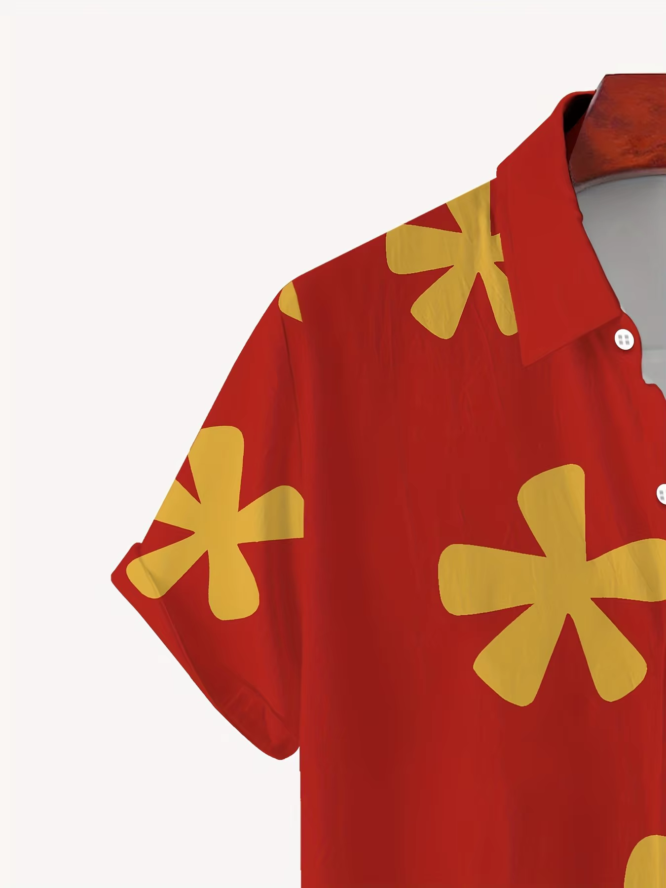Chemise à impression numérique 3D pour hommes à fleurs rouges