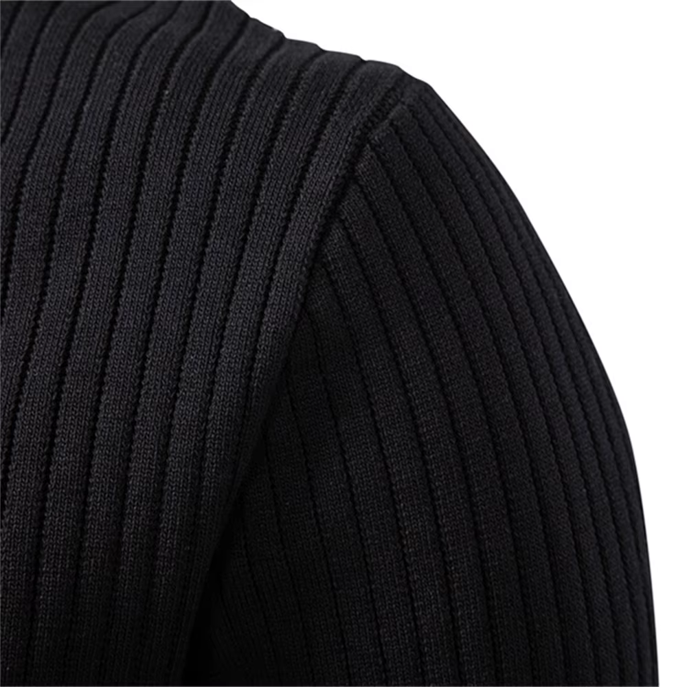 AIOPESON bouton patte Polo hommes côtelé rayure à manches longues coupe contemporaine minimaliste automne hiver Premium haut d'affaires