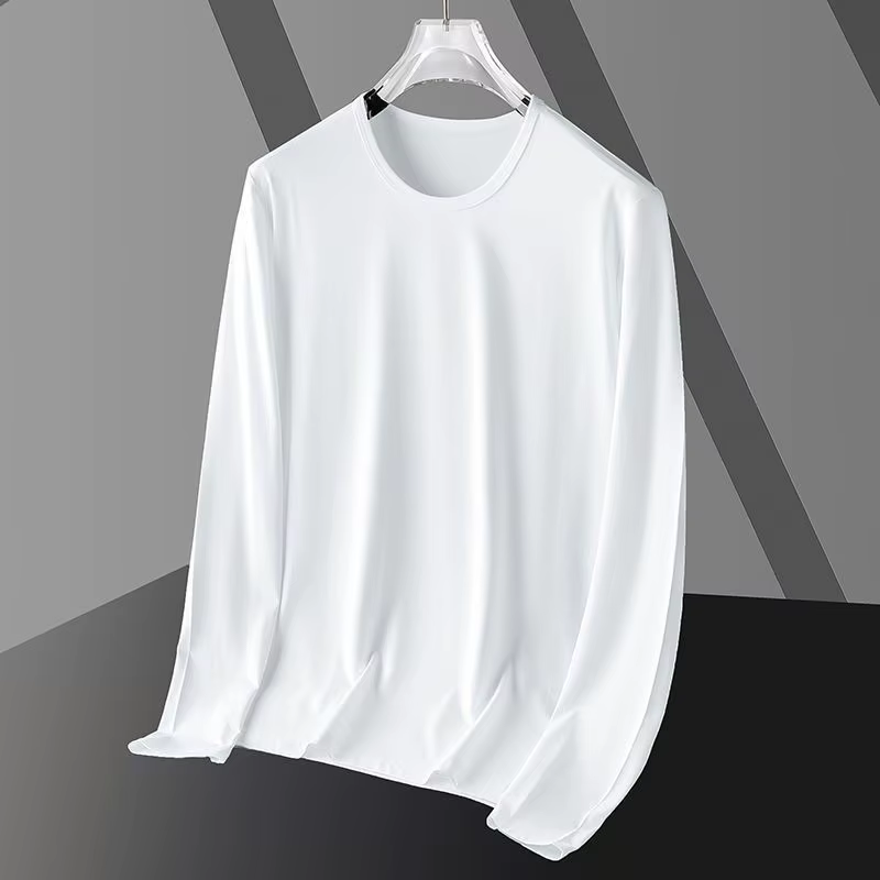 T-shirt Homme Slim Fit à Manches Longues et Col Rond – Nouveau Style Élégant