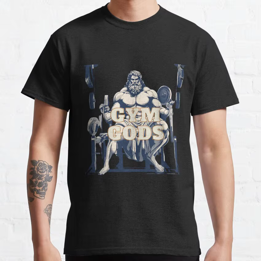 T-shirt de musculation en coton imprimé