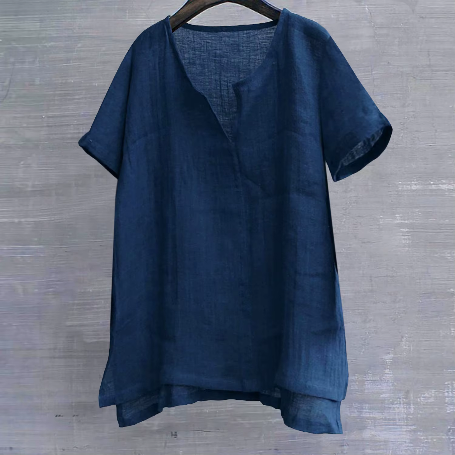 Chemise homme 2026 décontractée été nouvelle en coton et lin à manches courtes couleur unie simple