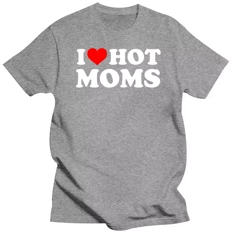 J'aime les mamans chaudes femmes t-shirt Hip Hop Style ample T-Shirts vêtements drôle coeur rouge amour mamans à manches courtes imprimé Streetwear