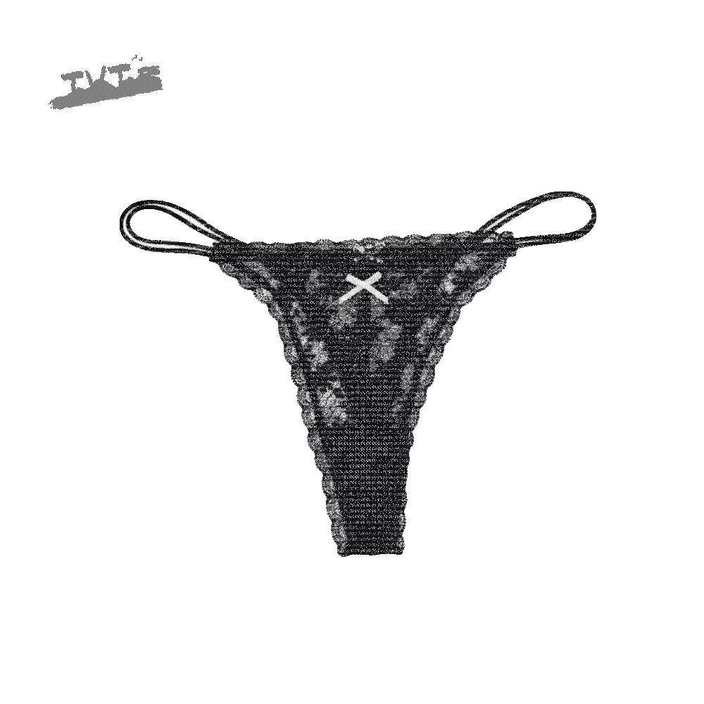 Culotte string transparente en dentelle pour femme