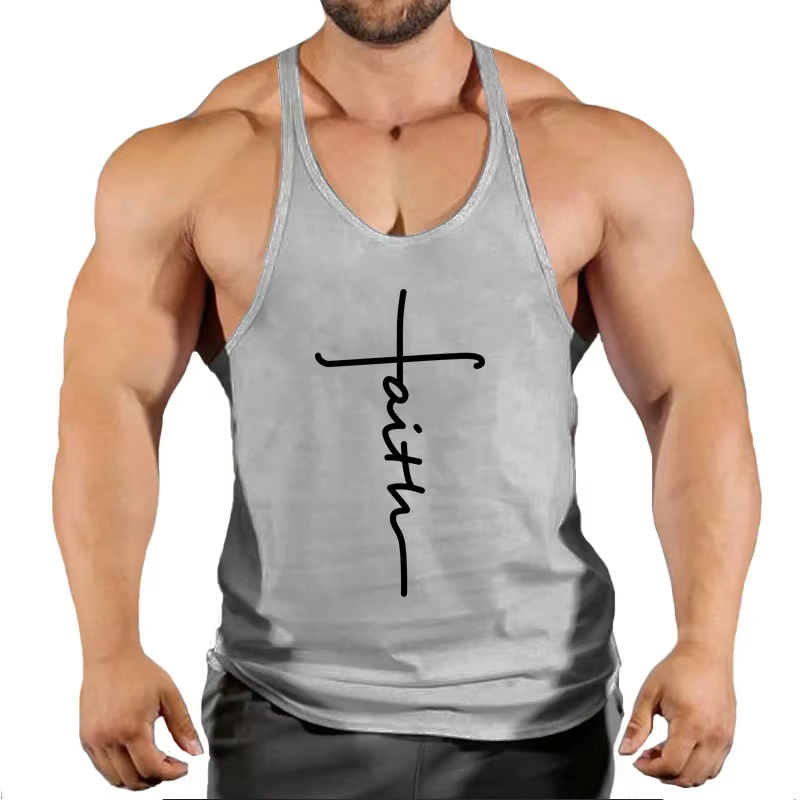 Haut de sport hommes T-shirts Fitness homme vêtements Muscular musculation chemise Singlet Stringer