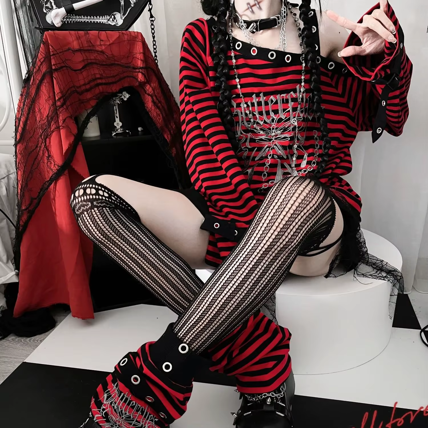 Chemise longue avec manches de jambe pour filles
