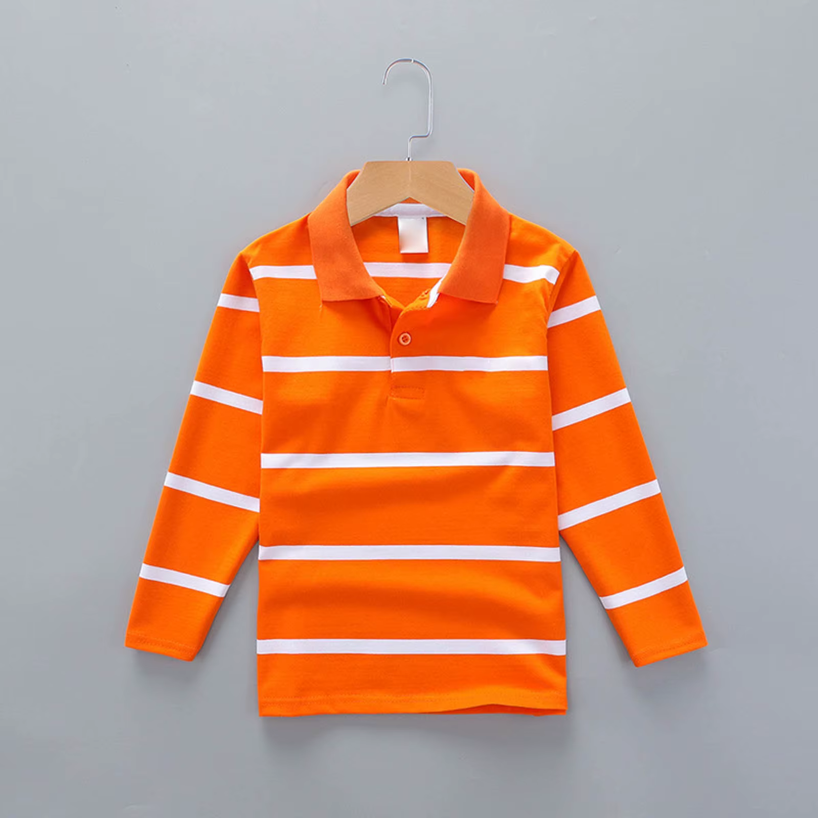 Garçon Polos chemise couleur rayures col rabattu automne à manches longues