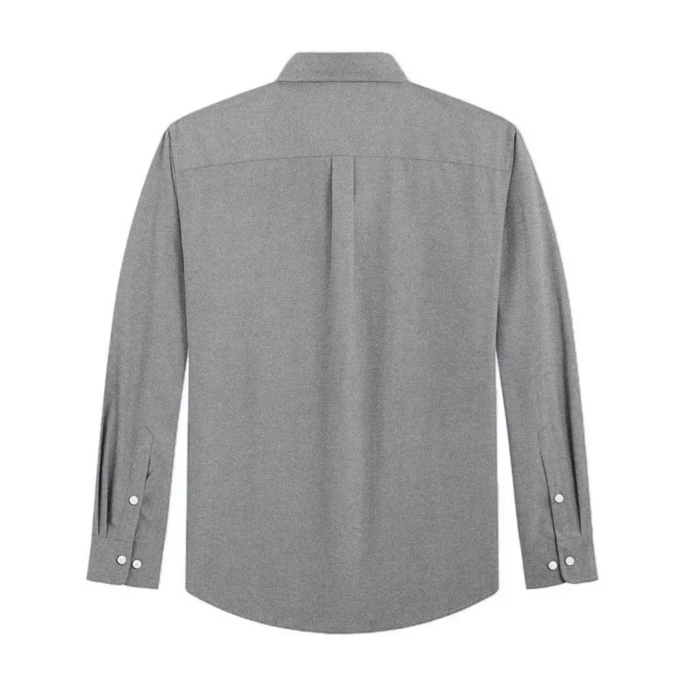 Chemises à manches longues pour hommes chemise Oxford de couleur unie