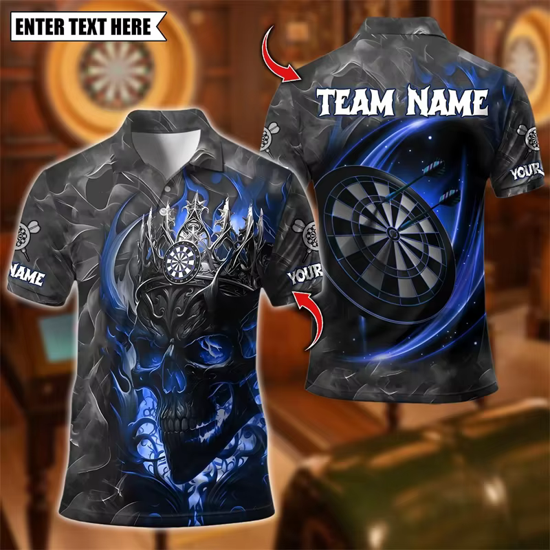 Polo pour hommes à motif Tête de mort et Ours