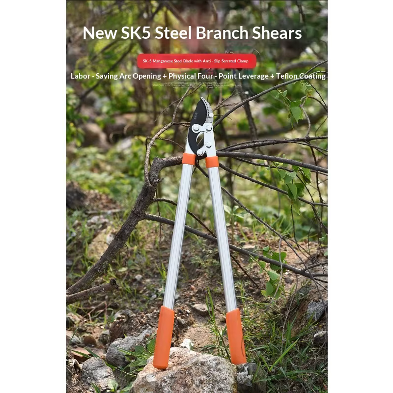 Sécateur de jardin à long manche pour branches épaisses