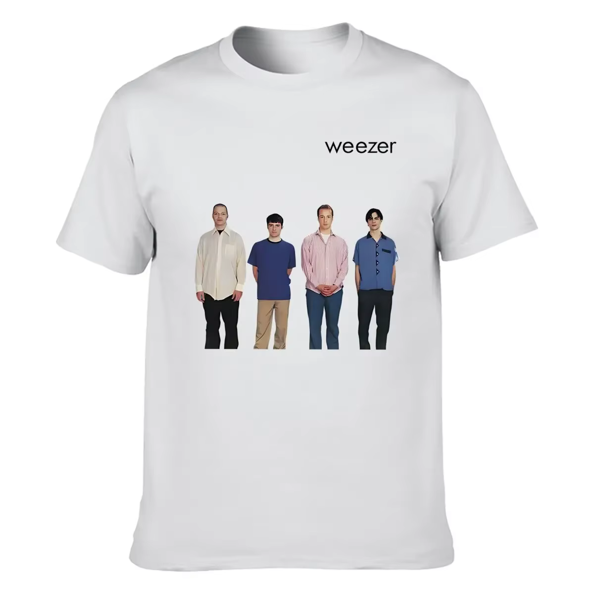 Weezer 1994 album bande impression T-shirt hommes été hip-hop rue décontracté ample