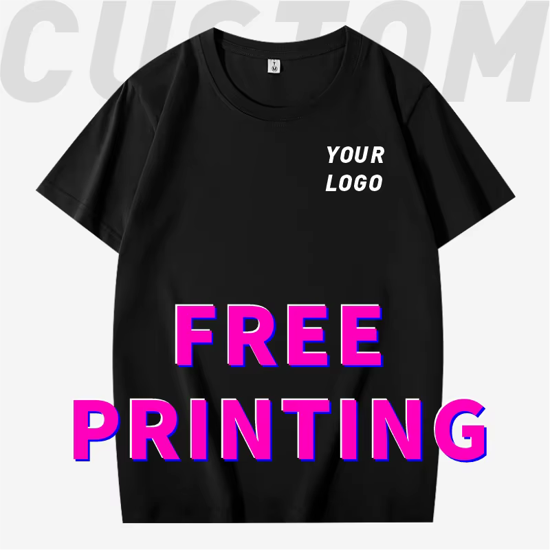 T-shirt personnalisé gratuit impression Logo Image vêtements de travail bricolage haut à manches courtes 100% coton entreprise broderie équipe Culture chemise