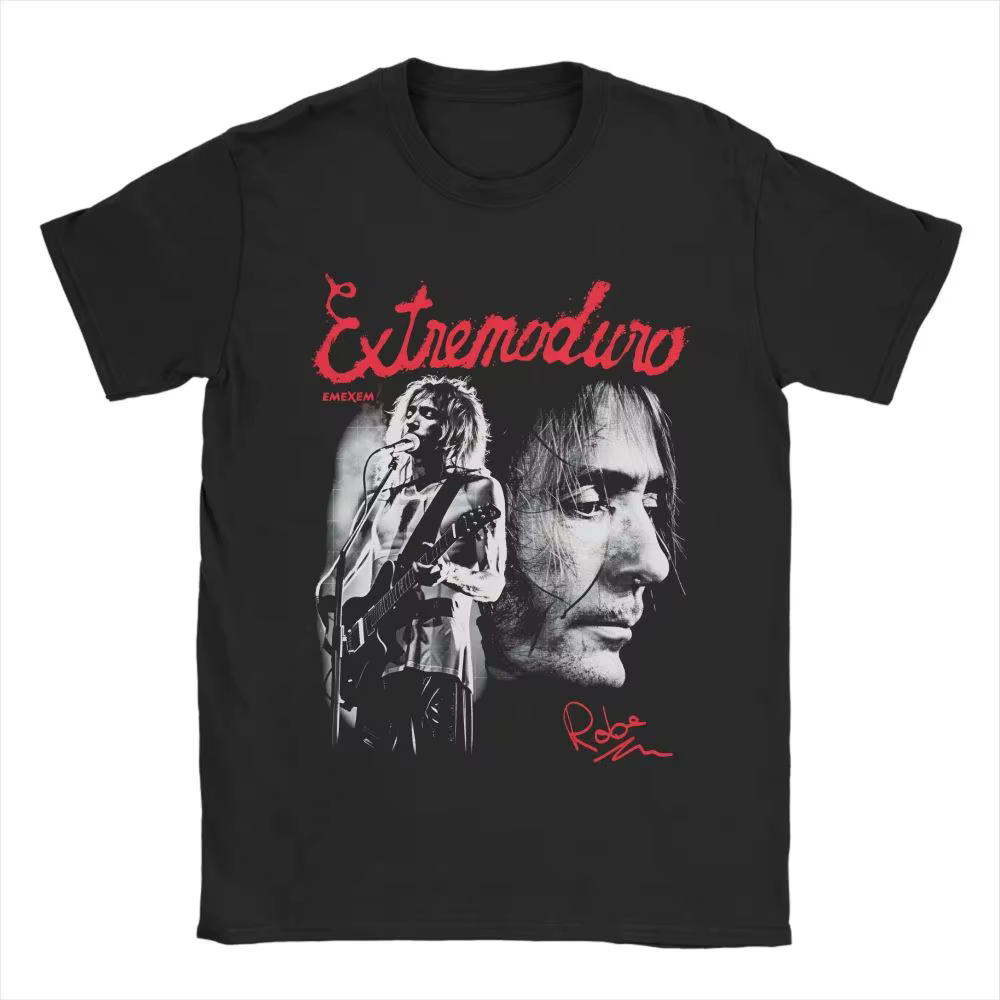 Rock King Tops Extremoduro Roberto Iniesta T-shirt à imprimé graphique 2026 Nouveauté été Y2K Punk Tees