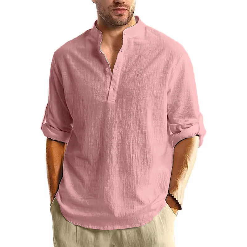 Henley – chemise à manches longues pour hommes