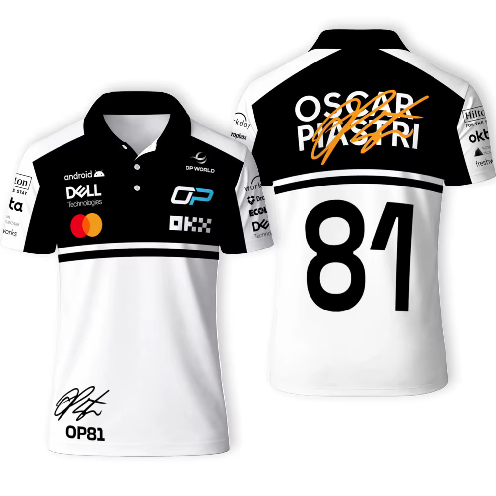 Polo d'été pour hommes Oscar Piastri 81 Driver Fans 2026 Nouveaux Polos de sport pour femmes T-shirts à manches courtes Vêtements pour hommes