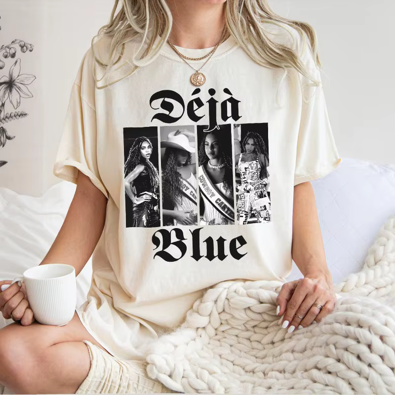 Deja bleu Beyonc É Tour modèle hommes T-shirt été nouveau Style unisexe