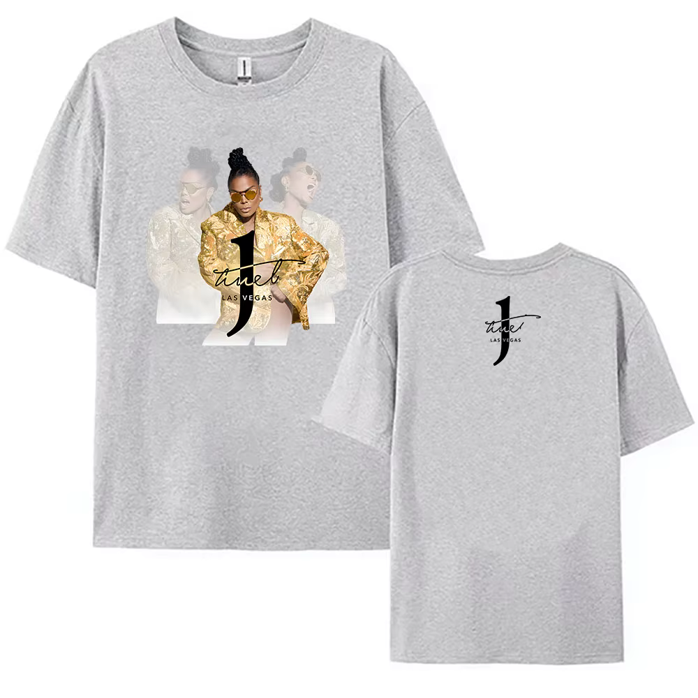 Las Vegas Tour 2025 Janet Jackson T-shirt coton été col rond femme t-shirts de haute qualité décontracté Grunge