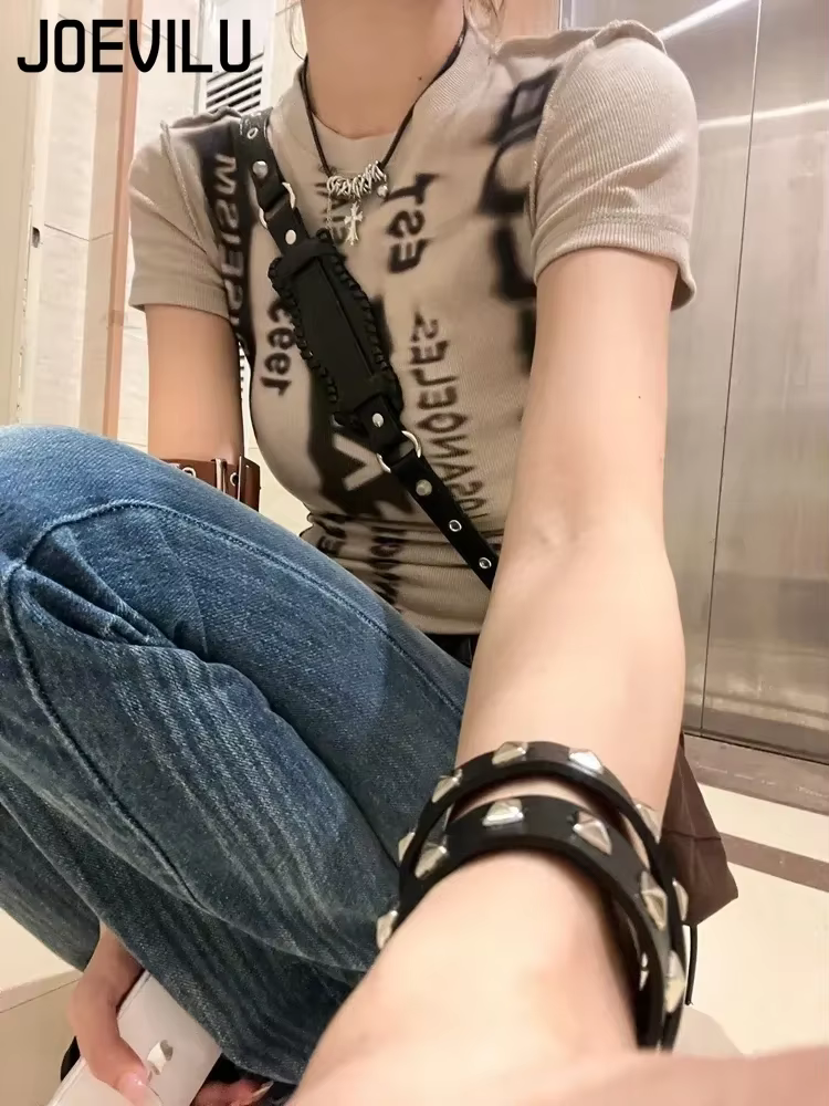 T-shirt Chic à Manches Courtes et Col Rond pour Femme