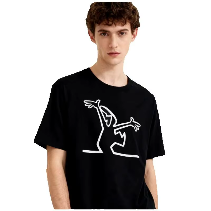 T-shirt créatif La Linea The Line Osvaldo Cavandoli TV pour hommes