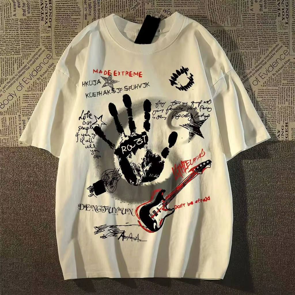 T-shirt à manches courtes et col rond pour hommes/femmes