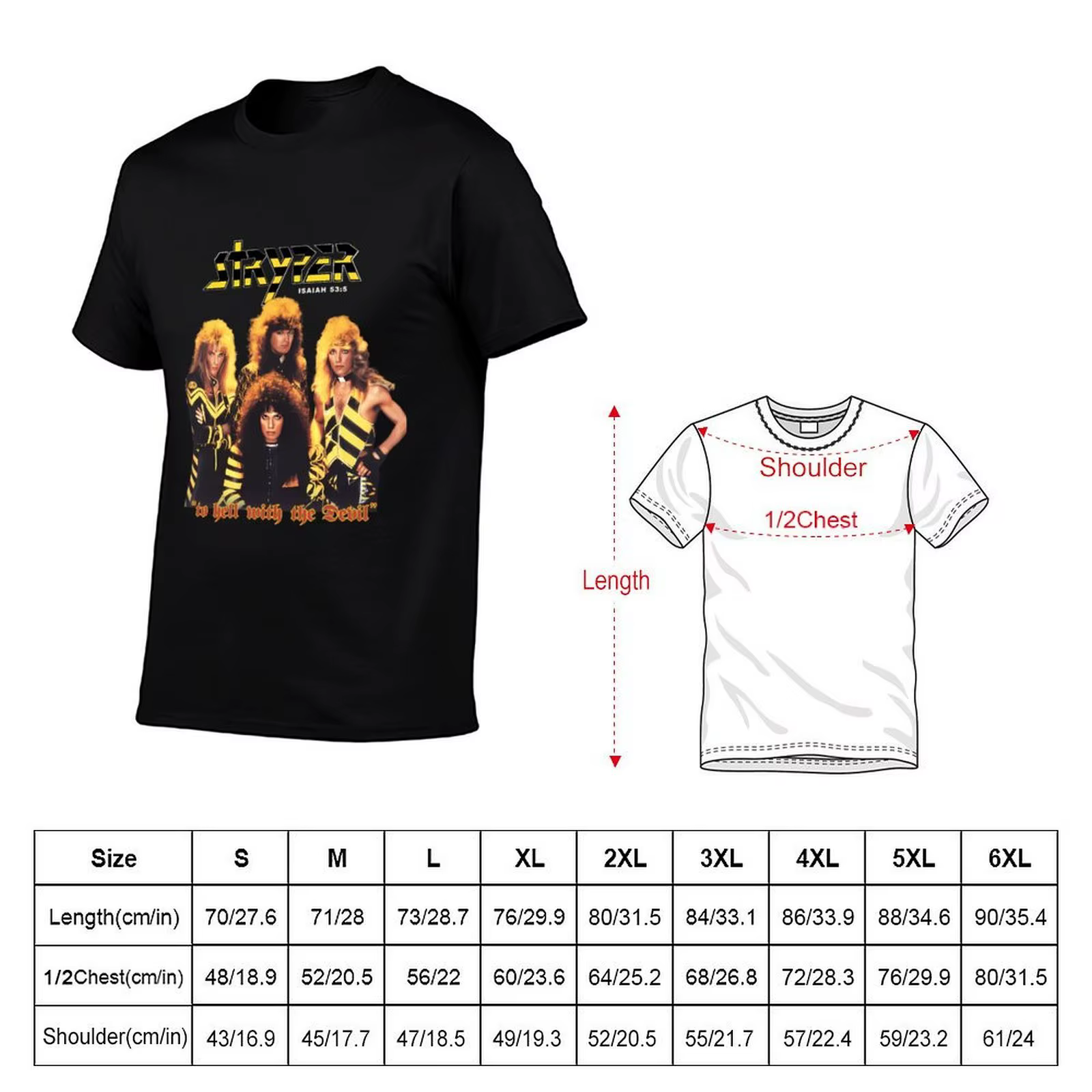 T-shirt Hard Rock Band Stryper pour homme
