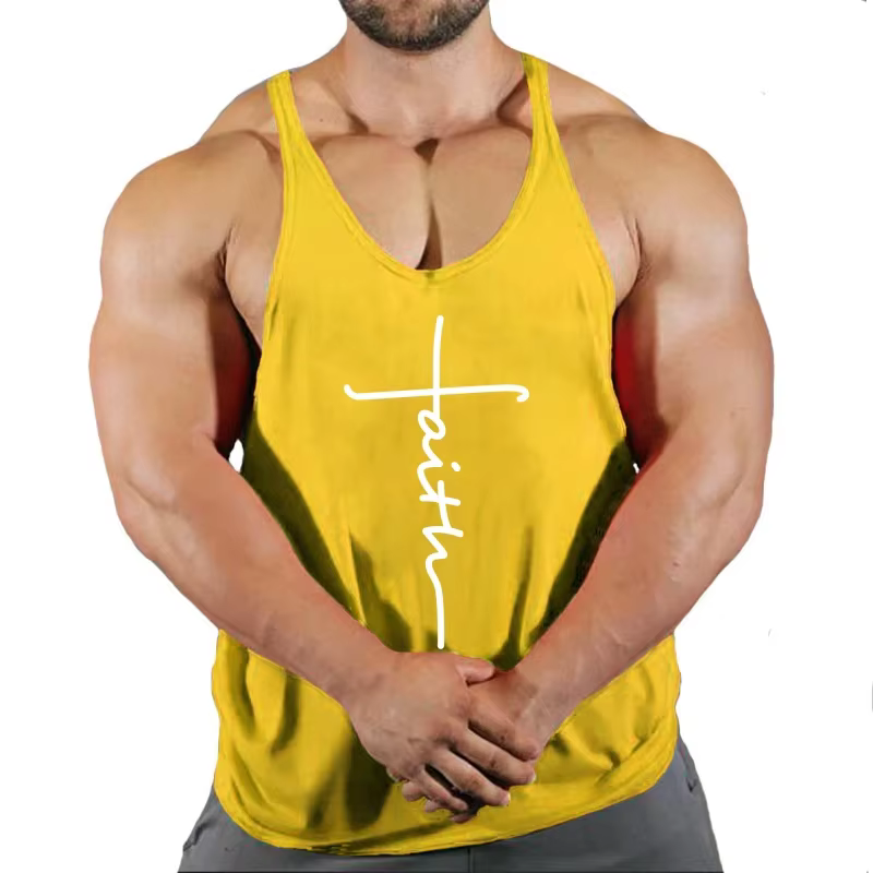 Haut de sport hommes T-shirts Fitness homme vêtements Muscular musculation chemise Singlet Stringer