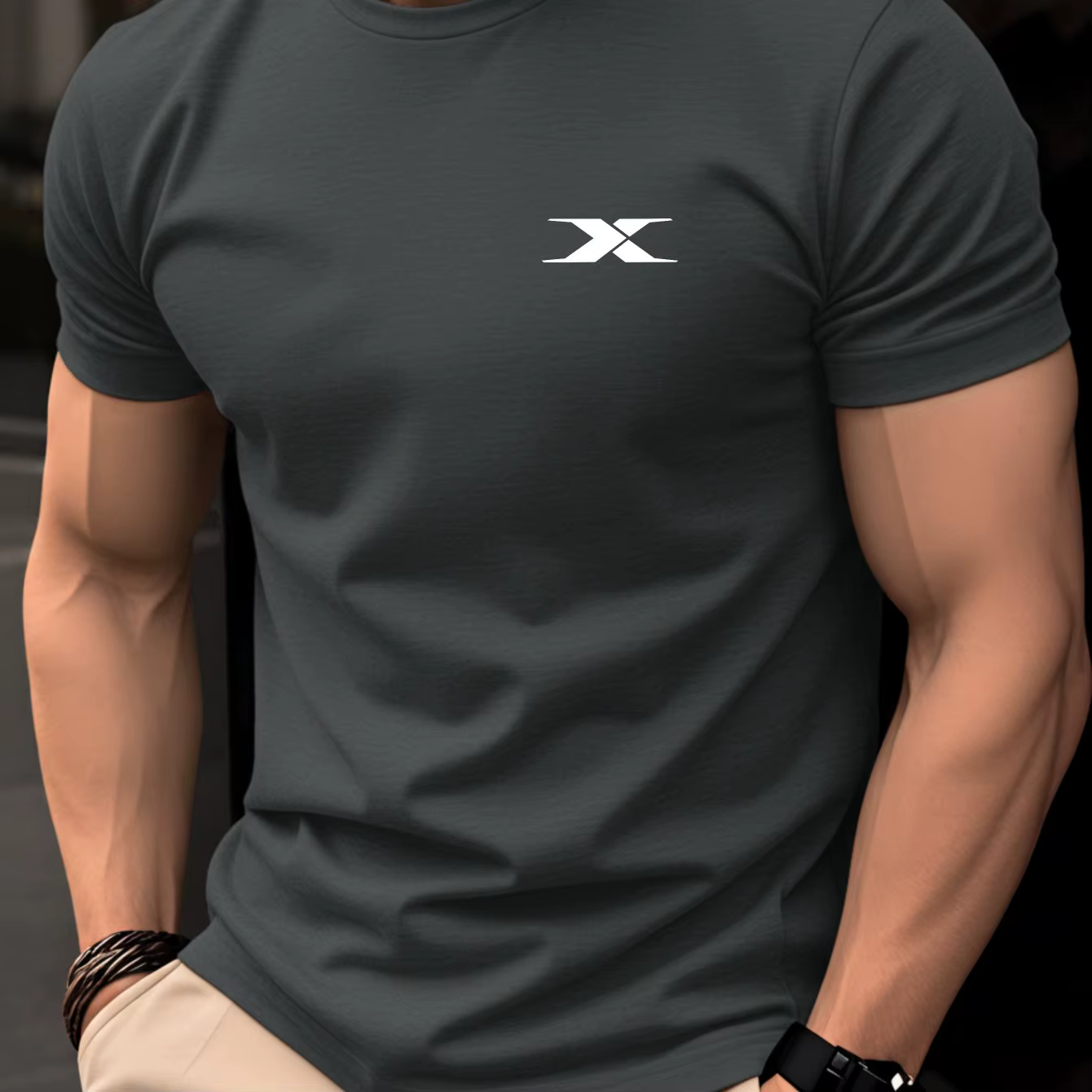 T-shirt blanc pour hommes