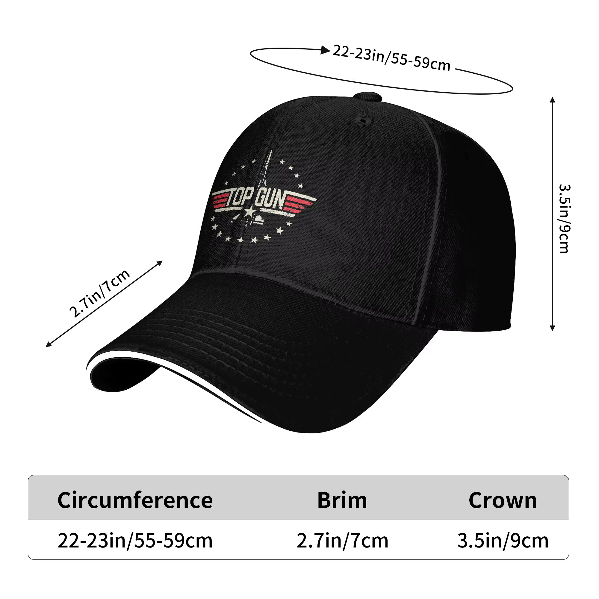 Casquette de baseball vintage Top Gun