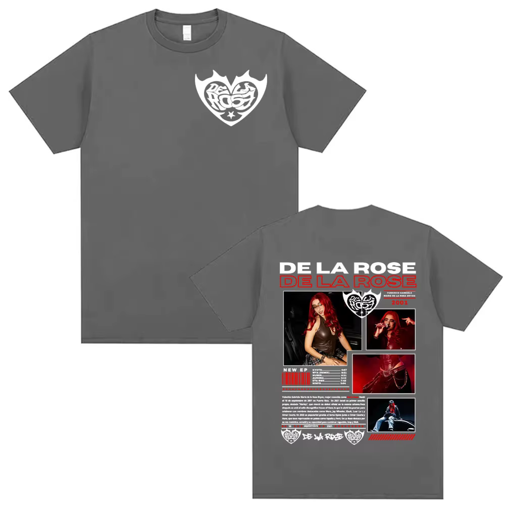Chanteur De La Rose nouvel Album Tour graphique T-shirts hommes femmes haute rue Hip Hop Punk t-shirt décontracté 100%
