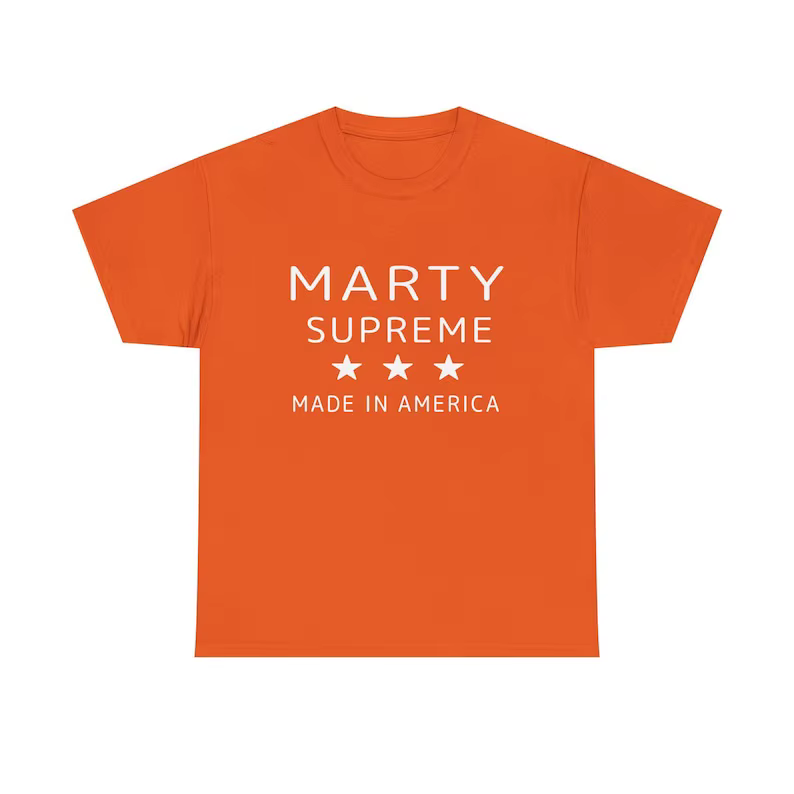 T-shirt en coton orange Marty Supreme