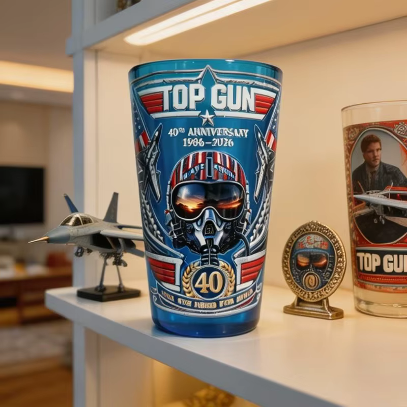 Verre à bière à thème Top Gun 40e anniversaire