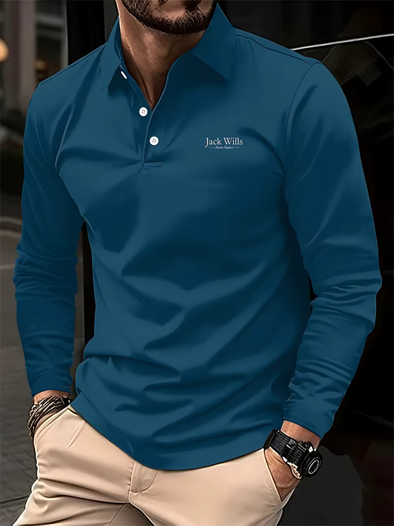 Chemises polo simples de couleur unie pour hommes Mode d'été Manches longues Imprimé 3D Chemise