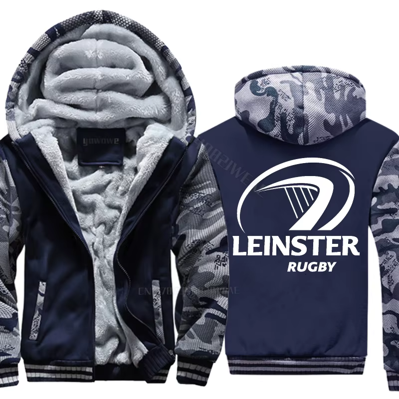 Streetwear hommes sweats à capuche pull à capuche Leinster Rugby Logo sur sweat à capuche voyage classique grande taille sweat à capuche Vintage imprimé
