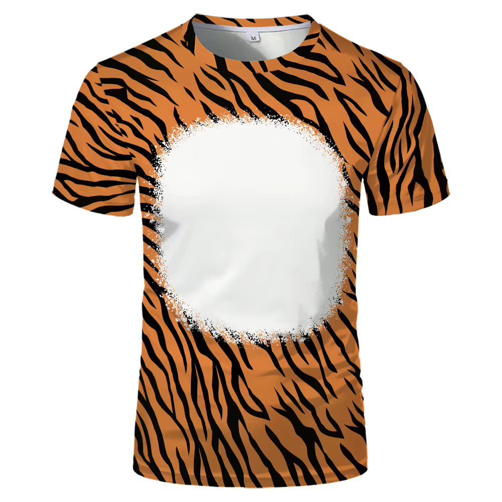 T-Shirt à manches courtes pour impression de Logo, blanc, à rayures, à la mode