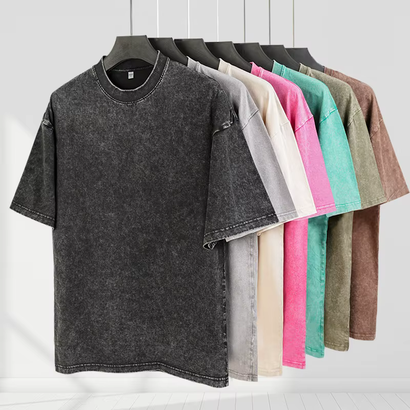 T-shirts vintage délavés pour hommes et femmes