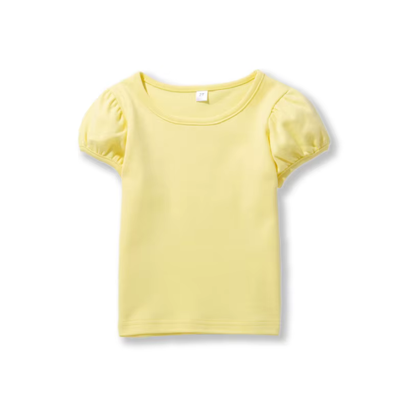 Filles 100% coton à manches courtes été bouffée t-shirts pour l'école et le jeu enfant en bas âge adolescents