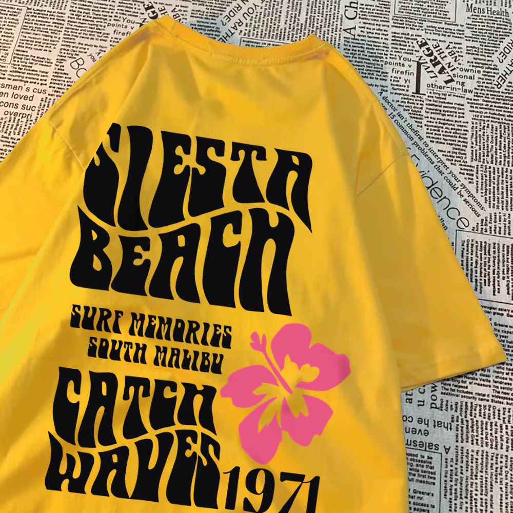 Sieste plage attraper vagues 1971 hommes femmes T-Shirts respirant été