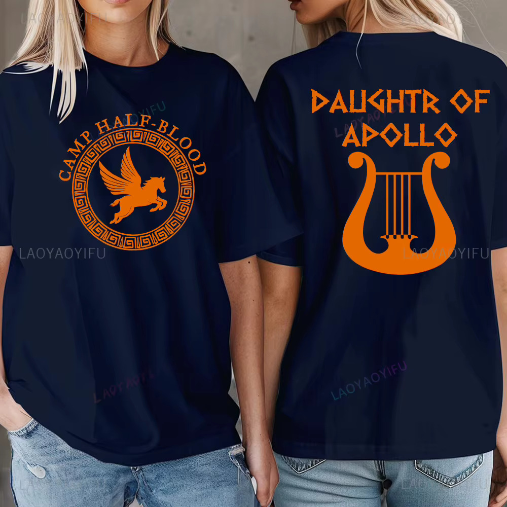 Camp demi-sang mythologie grecque fille graphique t-shirts été femme homme mode décontracté extérieur respirant coton T-shirt