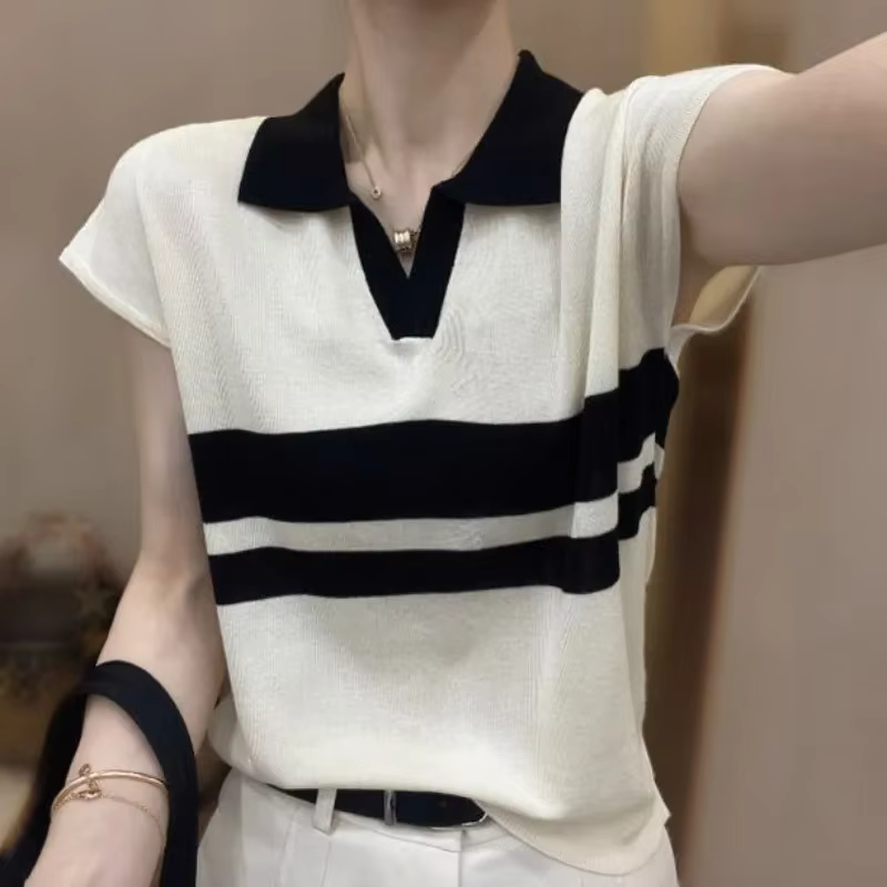 T-shirt Baggy Blanc en Coton pour Femme