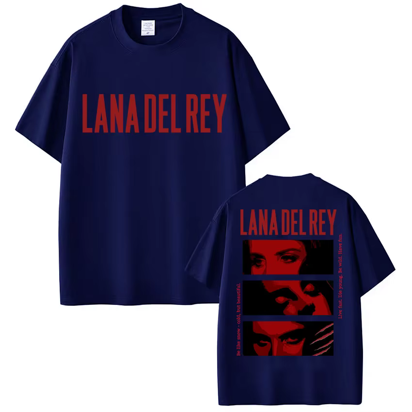 Chanteur Lana Del Rey graphique t-shirt hommes femmes mode Hip Hop 90s Vintage T-Shirts surdimensionné coton