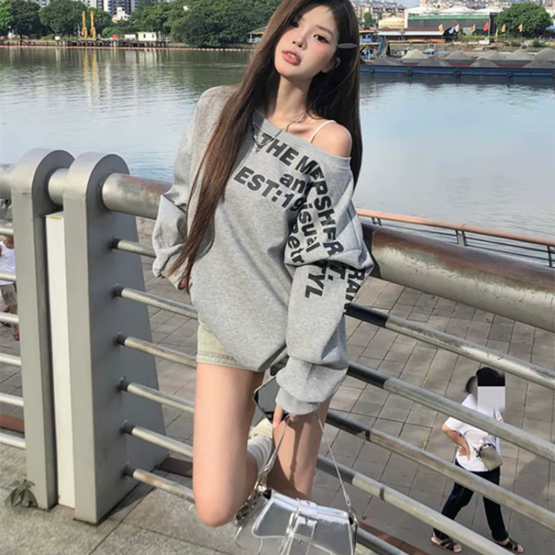 T-shirt oversize sexy Y2K pour femme