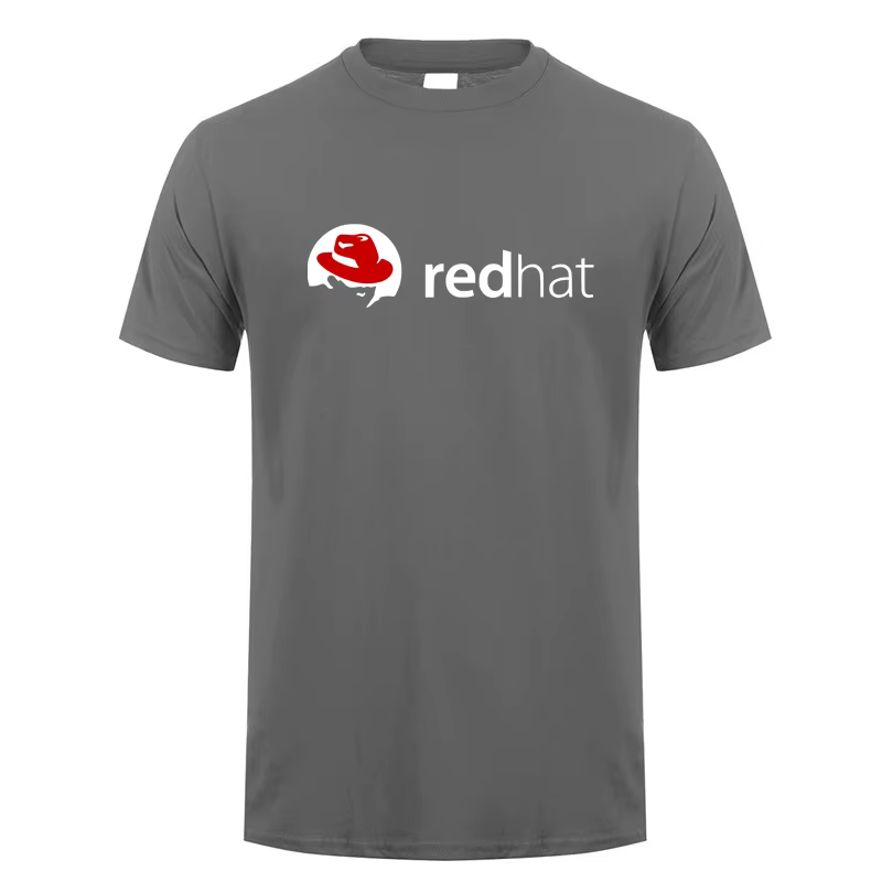 Red Hat Linux T-shirt d'été Hommes Cool Coton à manches courtes Red Hat Économie Unisexe Cadeau Y-Tee LH-321