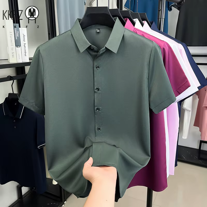 Chemise habillée pour homme à manches courtes