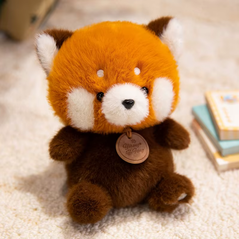 Animaux assis mignons Panda rouge renard paresseux chat jouets en peluche poupées