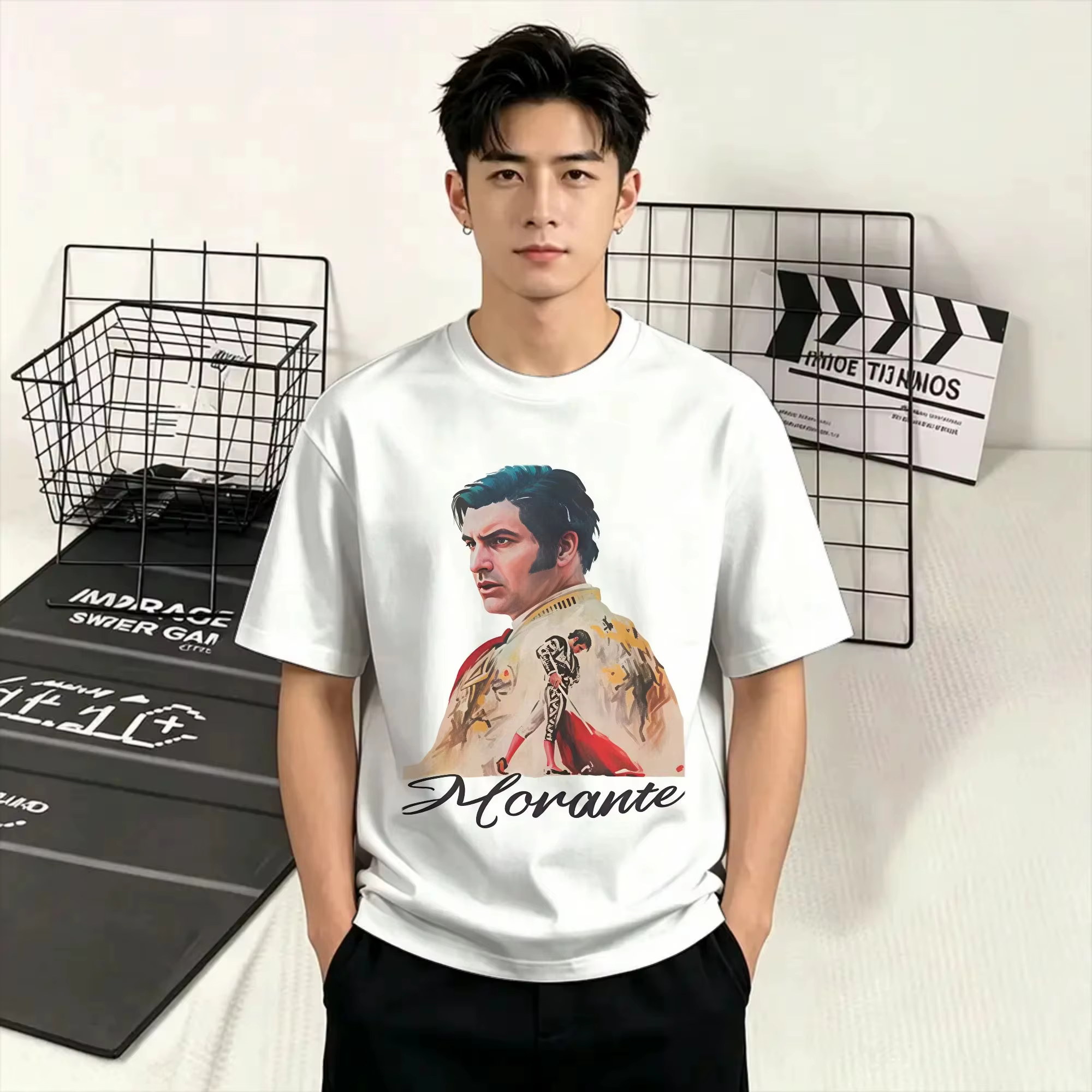 Morante De La Puebla T-shirt pour homme Matador Vintage Tees à manches courtes col rond